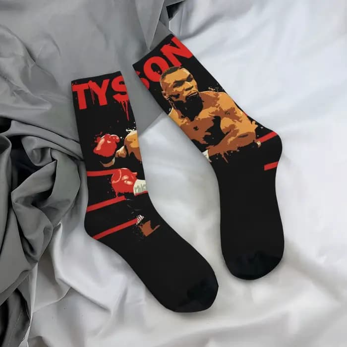 Mike Tyson Boxe Rétro Chaussettes Unisexes, Randonnée Happy 3D Printing Chaussettes, Street Style Elin Chaussettes, RNCan