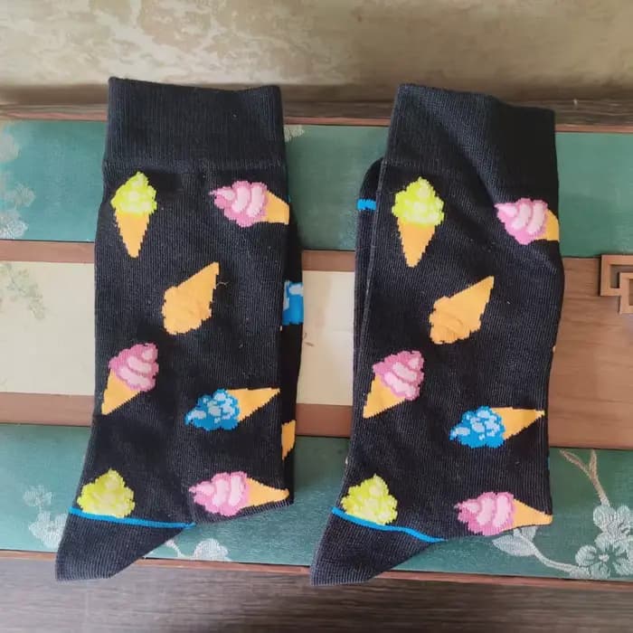 Motif alimentaire drôle coton hommes équipage chaussette crème glacée banane bière tomate cadeau