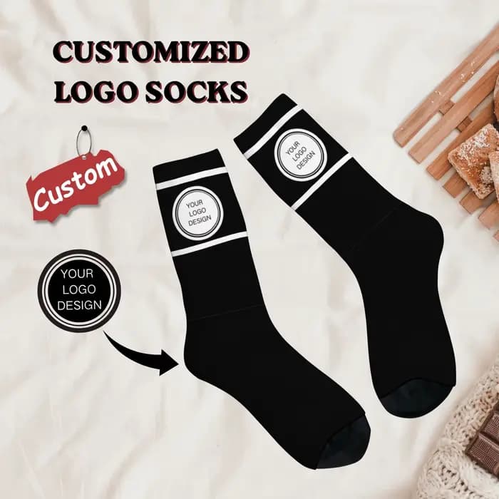 Chaussettes personnalisées avec photos et logo pour hommes et femmes