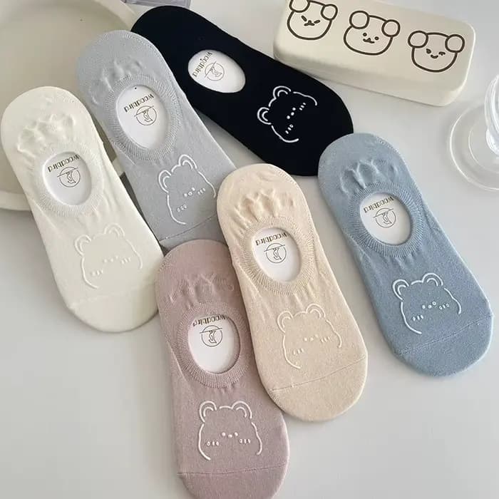 5 paires de nouvelles chaussettes d'été pour femmes Kawai