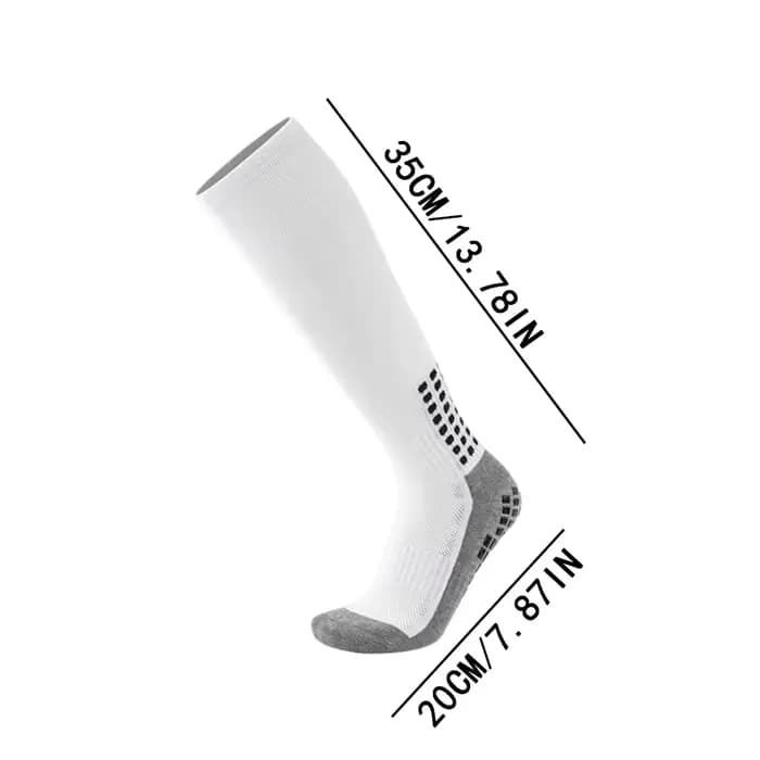 1/4 Paires de Chaussettes de Football pour Adolescents, Chaussettes Longues Antidérapantes et Respirantes pour Entraînement et Matchs en Extérieur, Chaussettes de Mollet pour Enfants