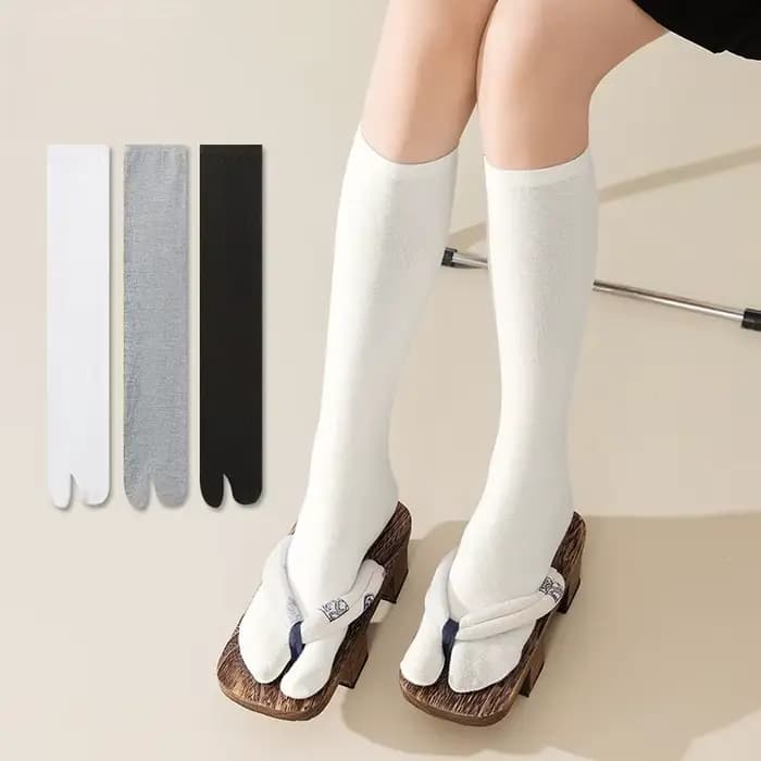 Chaussettes en coton tricoté à bout fendu pour hommes et femmes