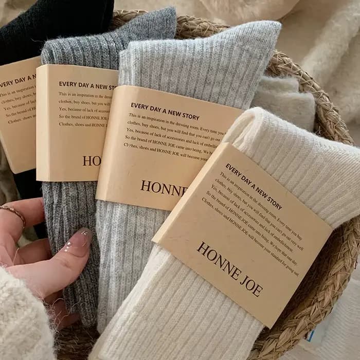 Chaussettes longues en laine et cachemire pour femmes