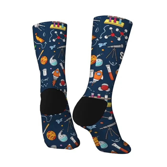 1 paire toutes saisons randonnée heureux hommes équipage chaussettes incroyable Science hiver