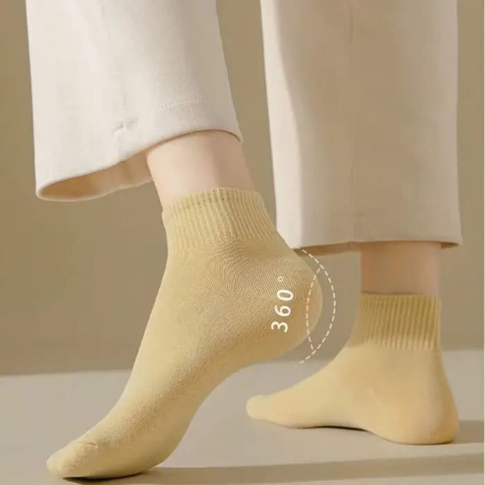 5/10 paires femmes Macaron couleur chaussette courte à la mode Simple doux confortable absorbant la sueur respirant