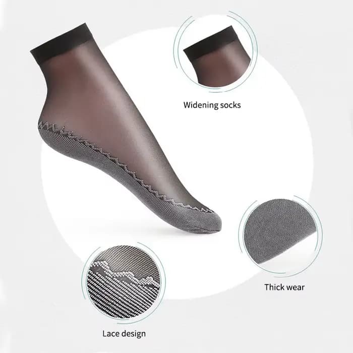 5 paires/lot femmes printemps été chaussettes souples chaussettes en soie fine antidérapant bas épissure mode Transparent dames respirant chaussette