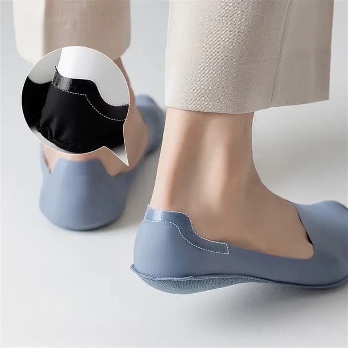 4 paires de chaussettes invisibles en soie glacée pour hommes