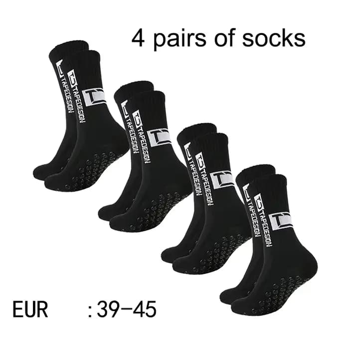4 paires de nouvelles chaussettes de football collées à tube central TC pour l'entraînement sportif et la compétition