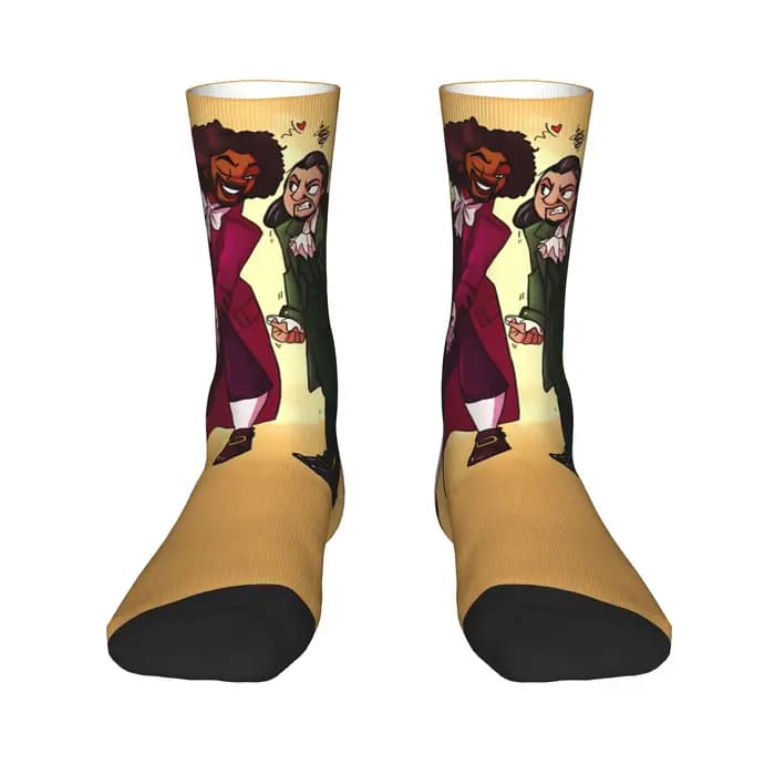 Hamilton Thomas Jefferson chaussettes bas tendance hiver anti-dérapant hommes
