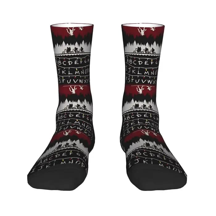 Cooses de noël lumières chaussettes Design bas antibactérien unisexe hommes