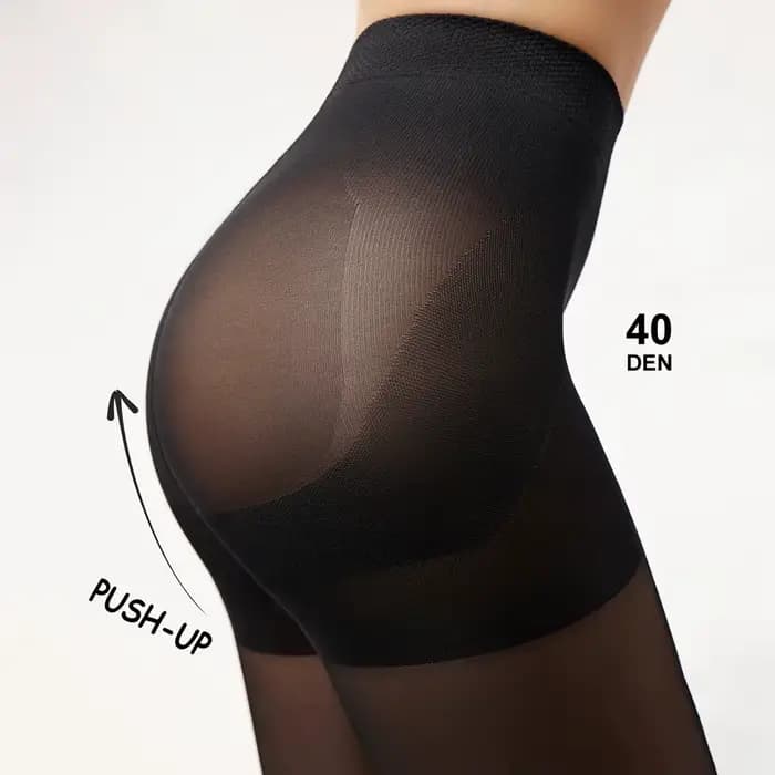 40D femmes fesses levage collants transparents Sexy taille haute