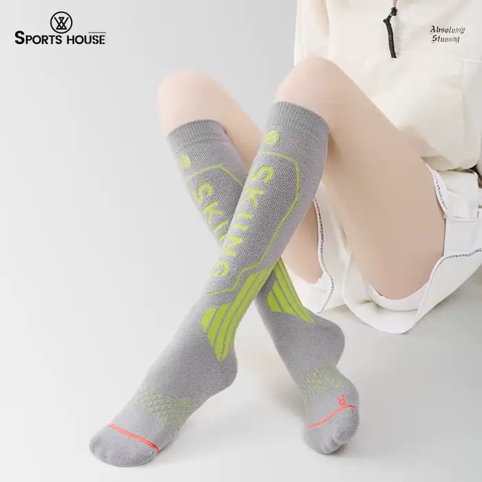 Chaussettes thermiques en laine mérinos, Tube Long, pour Sports de plein air, Ski, randonnée, Ski, alpinisme, pour femmes