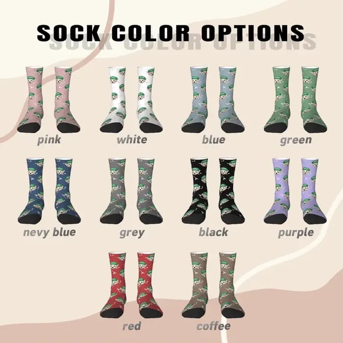 Chaussettes personnalisées avec photo de golf pour animaux de compagnie