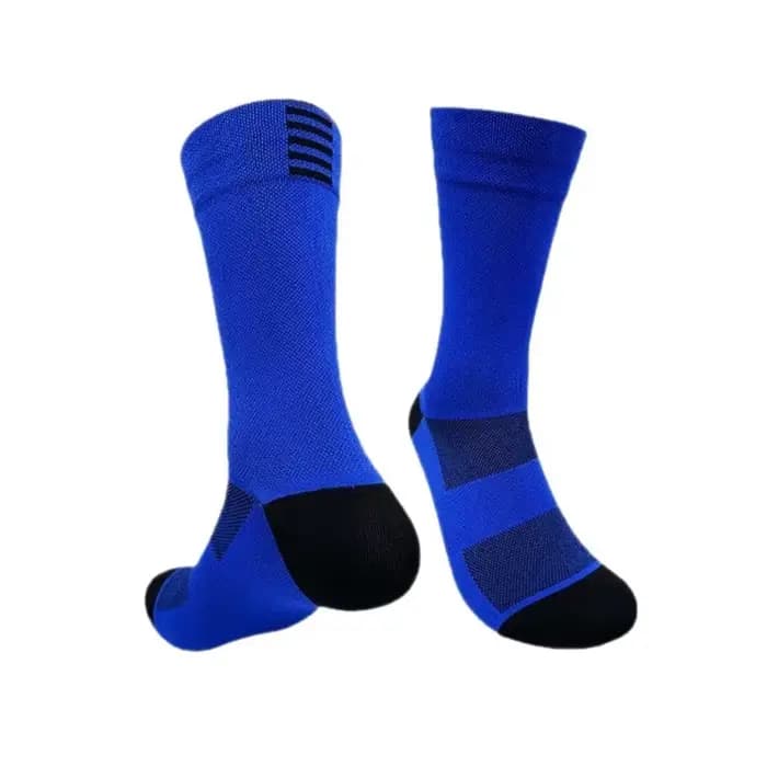 Nouvelles chaussettes de cyclisme professionnelles respirantes mi-mollet pour VTT