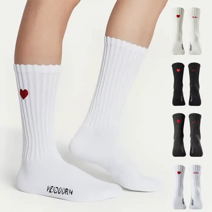 3 paires Veidoorn cadeau de Saint-Valentin parfait chaussettes de sport décontractées amusantes