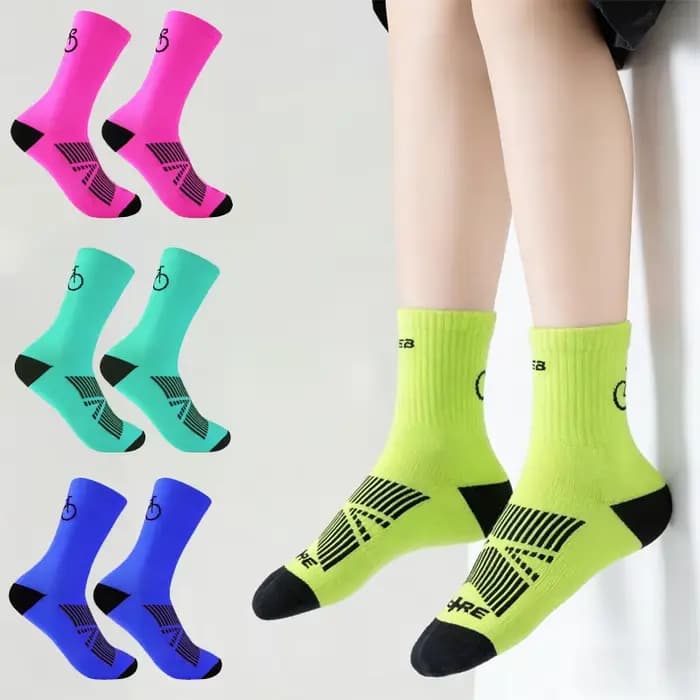 Chaussettes de sport de marque professionnelle de haute qualité, respirantes, pour le cyclisme sur route, pour hommes et femmes, chaussettes de course pour sports de plein air