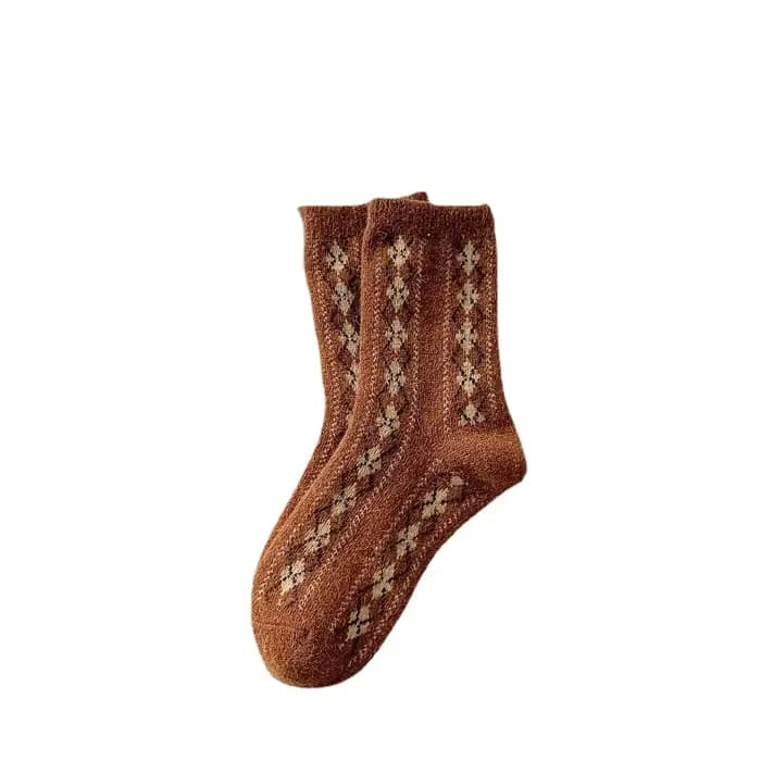 Chaussettes tube épaisses en laine Kawaii pour femmes