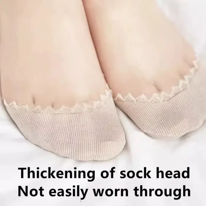 1/10 paires de chaussettes fines en coton antidérapantes pour femmes