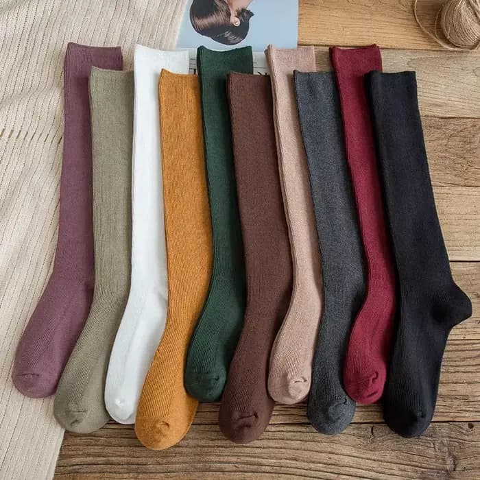 Chaussettes longues en coton pour femmes
