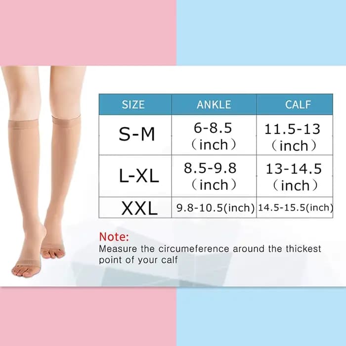 Chaussettes de Compression S-XXL médicales pour prévenir les varices