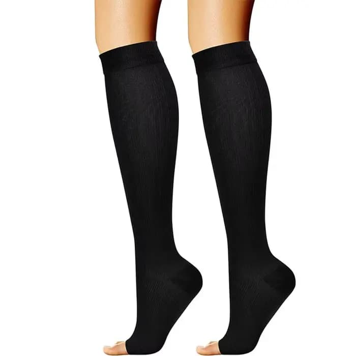 Chaussettes de compression médicale noires pour femmes et hommes