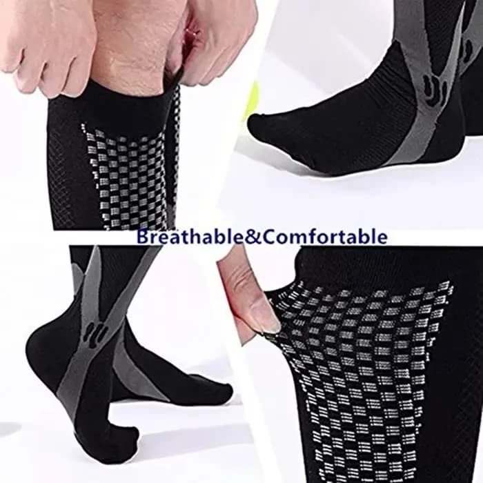 Chaussettes de Compression noires pour hommes et femmes