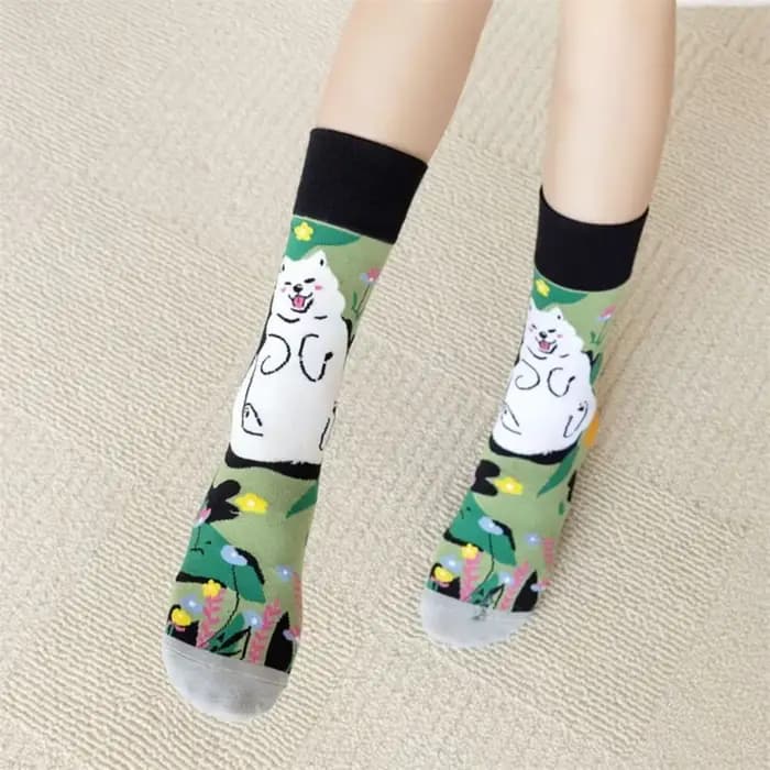 Nouveau dessin animé mignon renard chat chaussettes 3D tricoté doux coton Sport Streetwear décontracté roman cadeau Sokken livraison directe