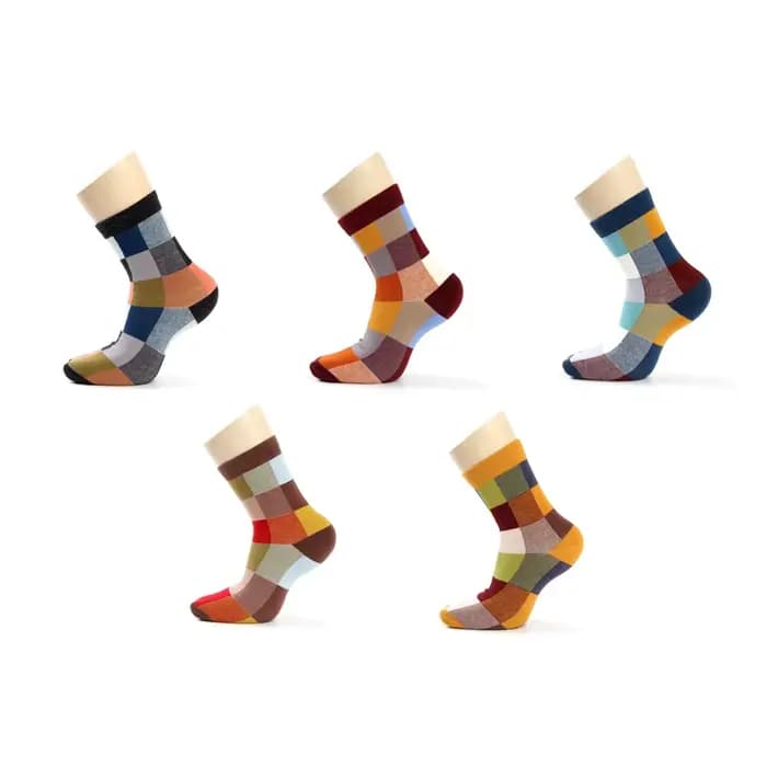 5 paires/lot coton peigné hommes chaussettes