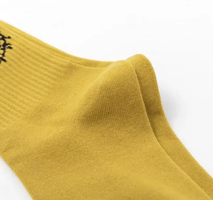 Chaussettes de basket-ball en coton avec visage brodé pour hommes
