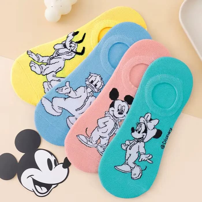 5 paires de chaussettes invisibles à motif de personnages Disney