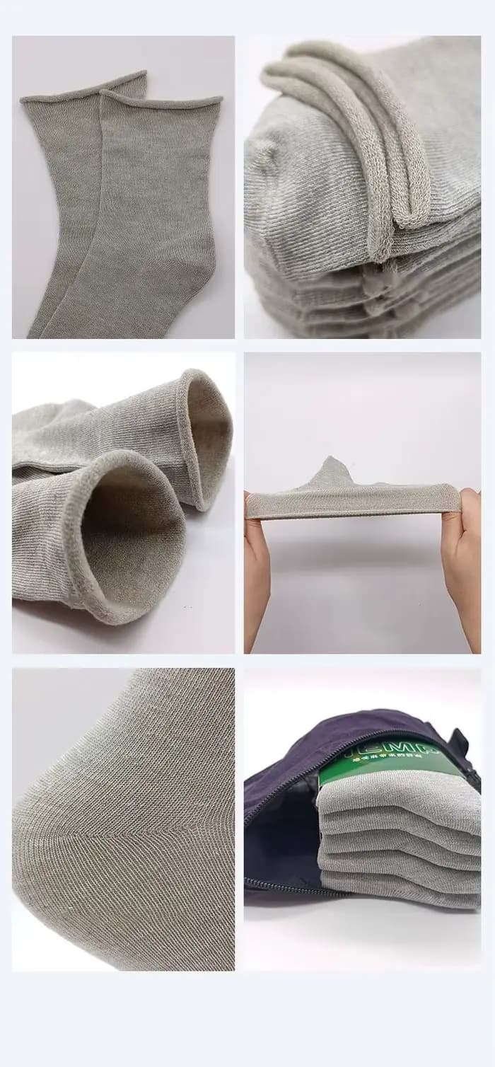 Lot de 5 chaussettes en chanvre pour femmes et hommes