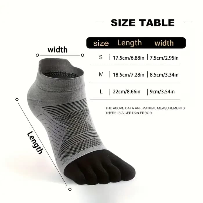 WRELS Chaussettes à cinq orteils en laine mérinos pour sports de plein air