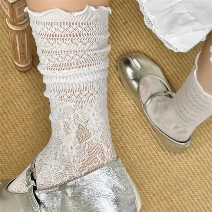 Nouvelles chaussettes Tabi noires en jacquard pour femmes