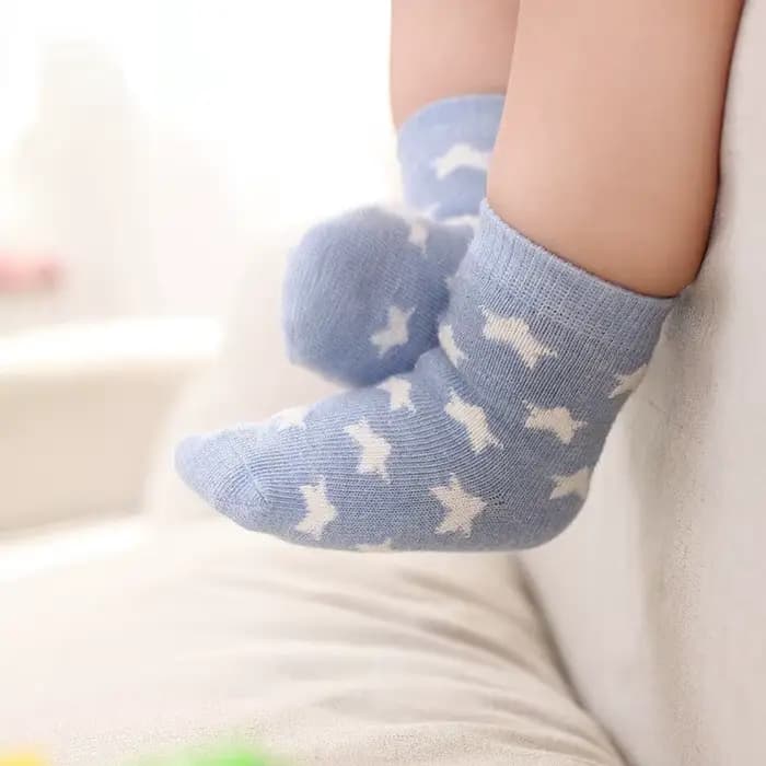 5 paires/lot enfants chaussettes en coton doux garçon fille bébé infantile mode rayure chaud pour automne hiver 0-6 ans