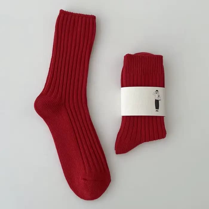 Chaussettes femme respirant noël nouvel an chaussettes rouges pour filles mode rayé décontracté automne hiver chaussettes chaud confortable doux
