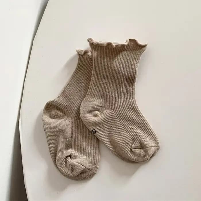 Chaussettes mi-longues en coton pour nouveau-né fille