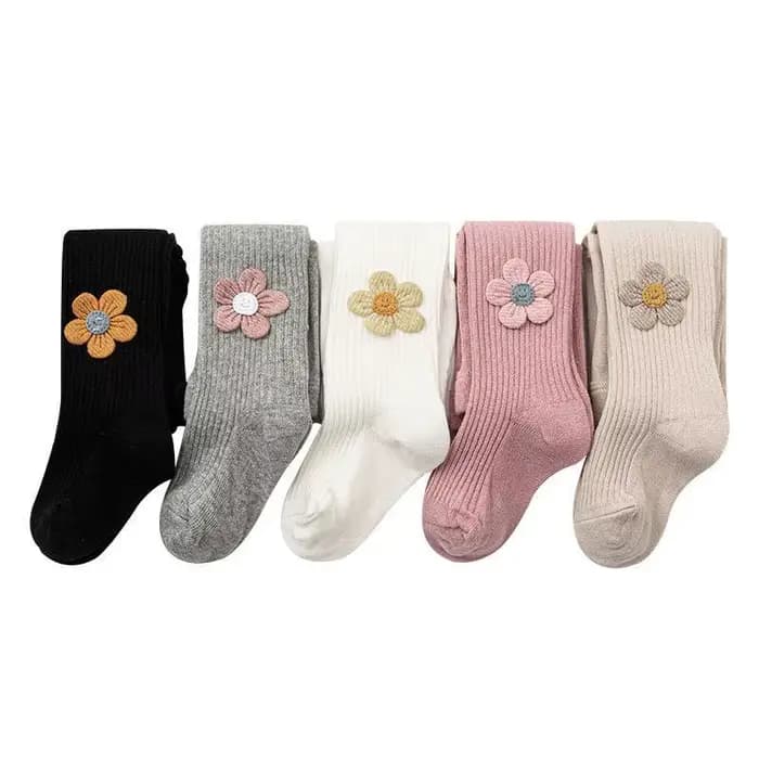 Collants pour enfants printemps automne accessoires de fleurs collants à fond pour bébé chaussettes pour bébé filles pantalons à fond confortables