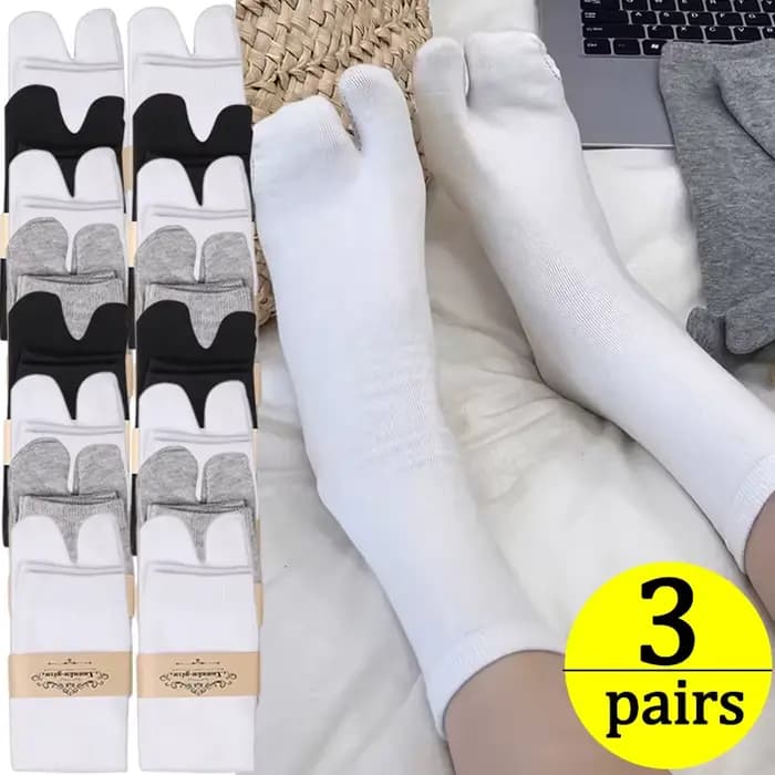 Chaussettes Tabi à deux doigts en fibre pour hommes et femmes