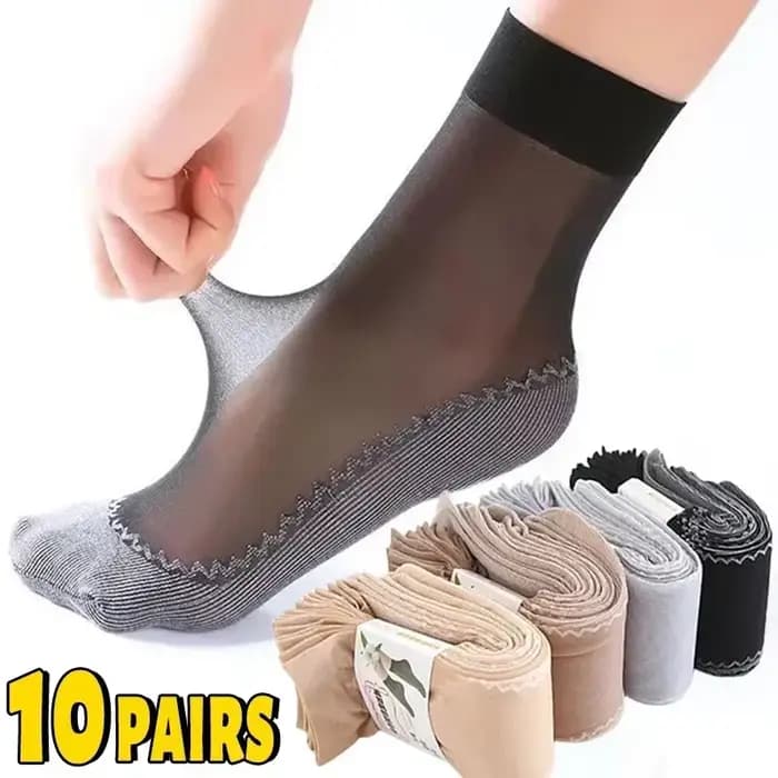 InjVelvet-Chaussettes courtes en dentelle élastique pour femme