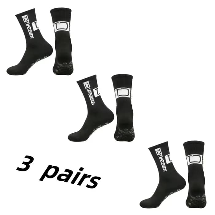 3 paires/lot nouveau dans antidérapant Tapedesign chaussettes de Football mi-mollet