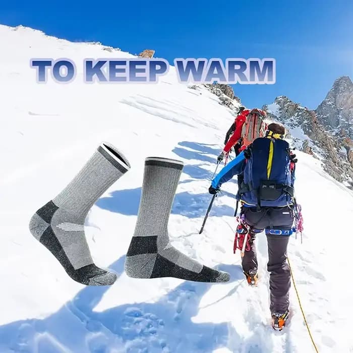 Chaussettes thermiques épaisses et respirantes en laine mérinos pour hommes et femmes