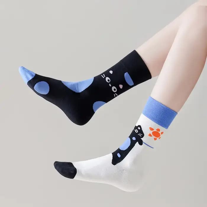 Chaussettes mi-mollet en coton pour hommes et femmes