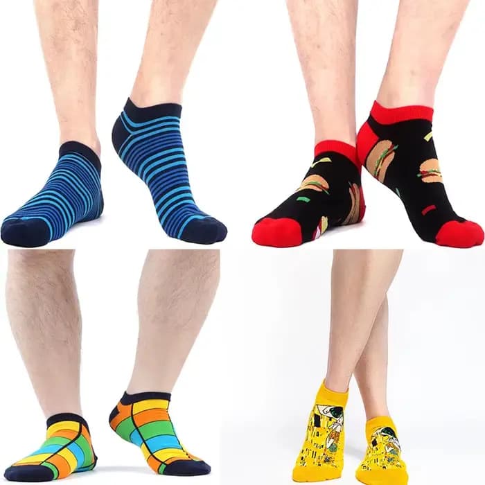 Chaussettes rayées à carreaux pour hommes et femmes