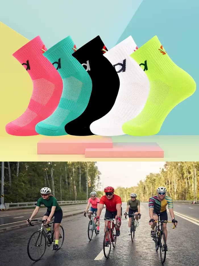 1 paire de chaussettes de cyclisme pour hommes et femmes