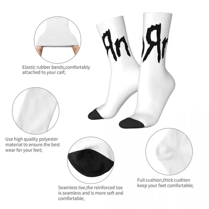 Chaussettes pour hommes Korn Band Harajuku musique Rock bas hiver rétro