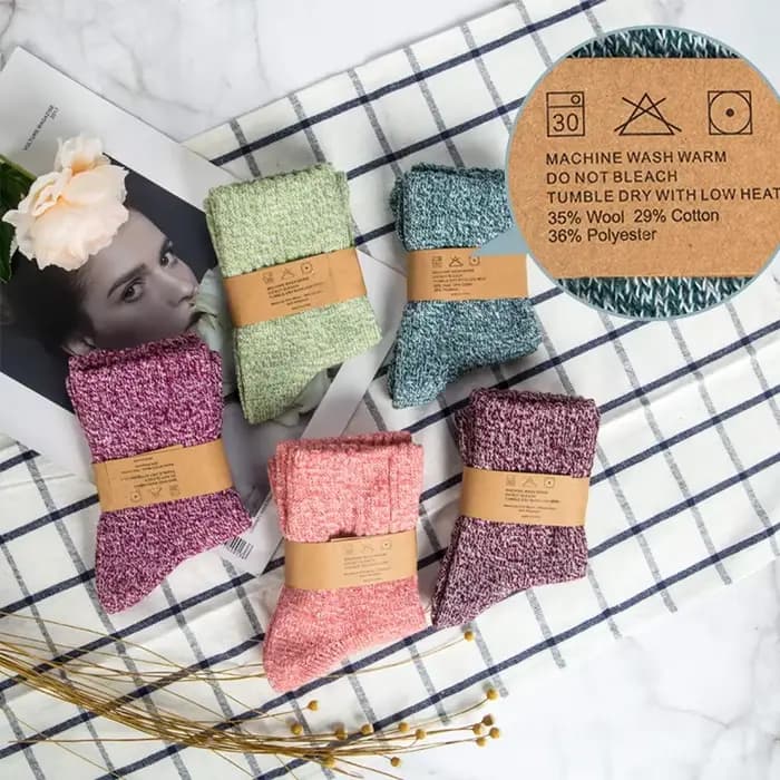 Chaussettes en laine optique pour hommes et femmes