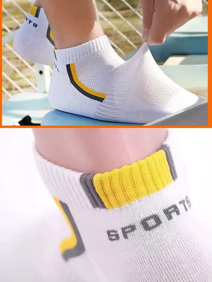 Chaussettes bateau antidérapantes pour hommes-5 paires