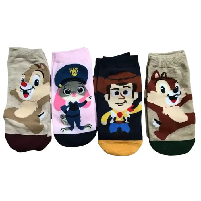 Chaussettes bateau de dessin animé Disney pour adolescents