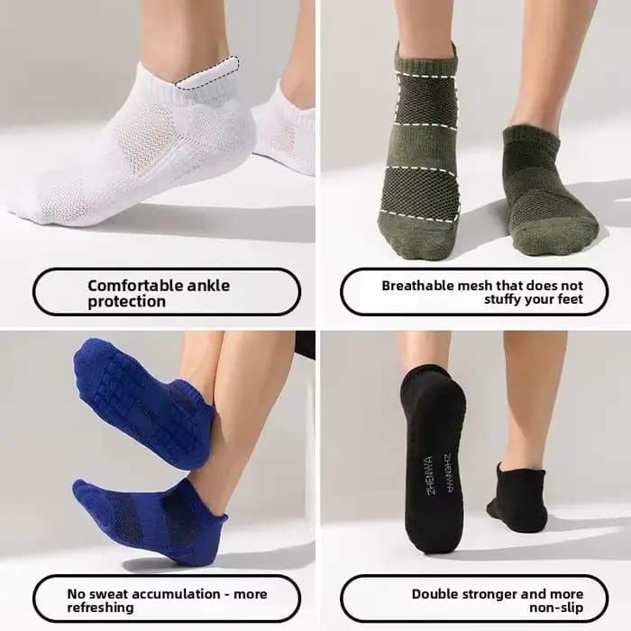 5 paires de chaussettes de sport en coton pour hommes
