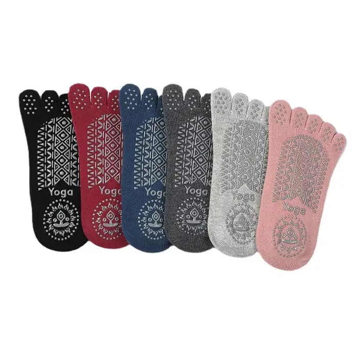 Chaussettes de sport coordonnantes respirantes à cinq doigts pour femmes